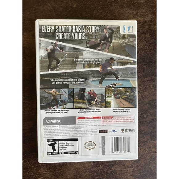 Tony Hawk's Proving Ground (Nintendo Wii, 2007) Game Manual and Case - Picture 2 of 4